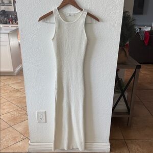 TALULAH White Ribbed Maxi Dress